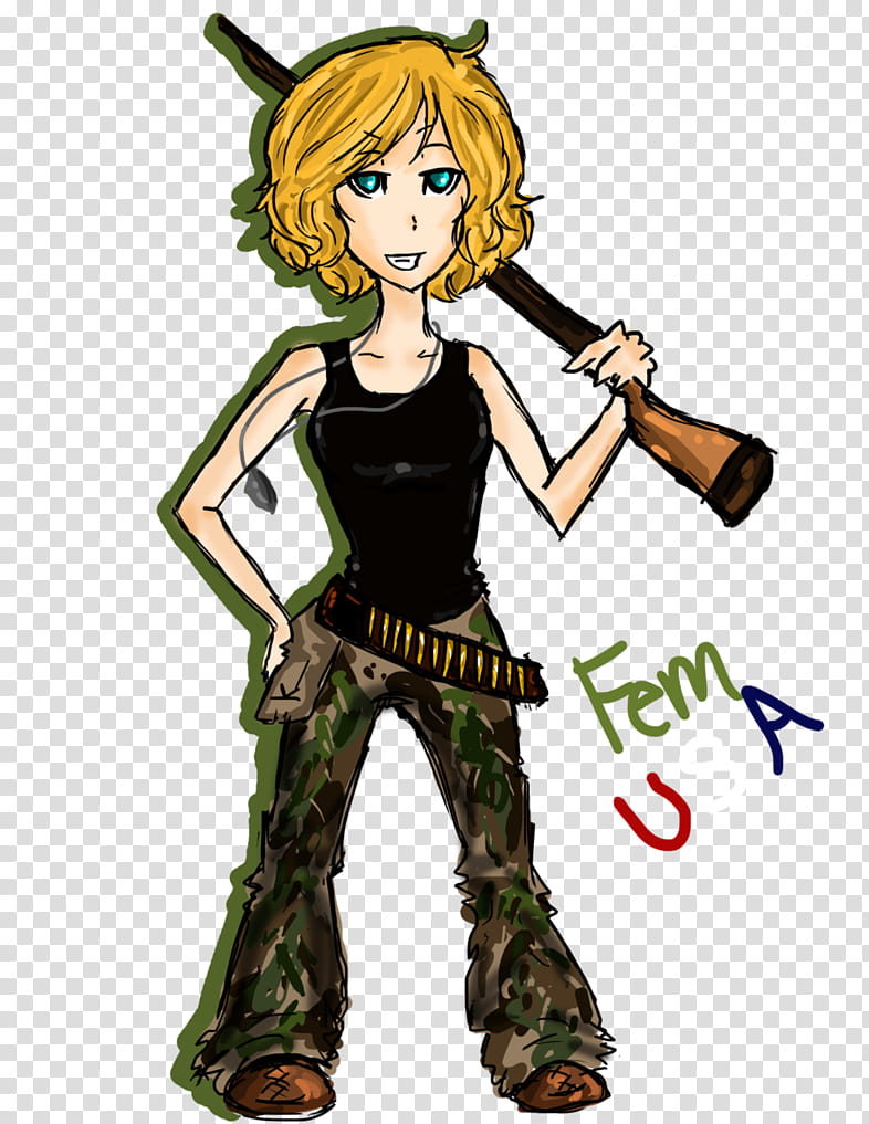 APH: Army Fem!America transparent background PNG clipart