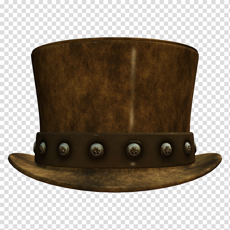 Steampunk Topper, brown top hat transparent background PNG clipart