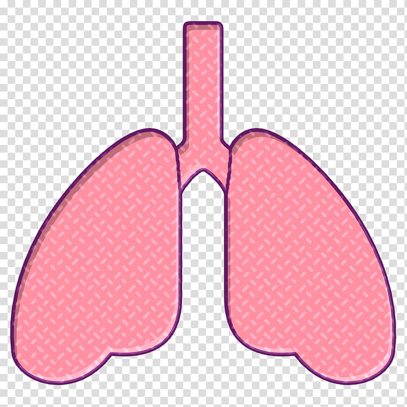 Lungs icon Lung icon Medical Elements icon, Pink, Line, Peach transparent background PNG clipart