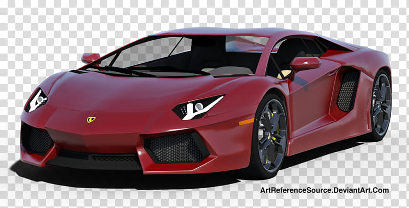 Free Exotic sports car, red sports car transparent background PNG clipart