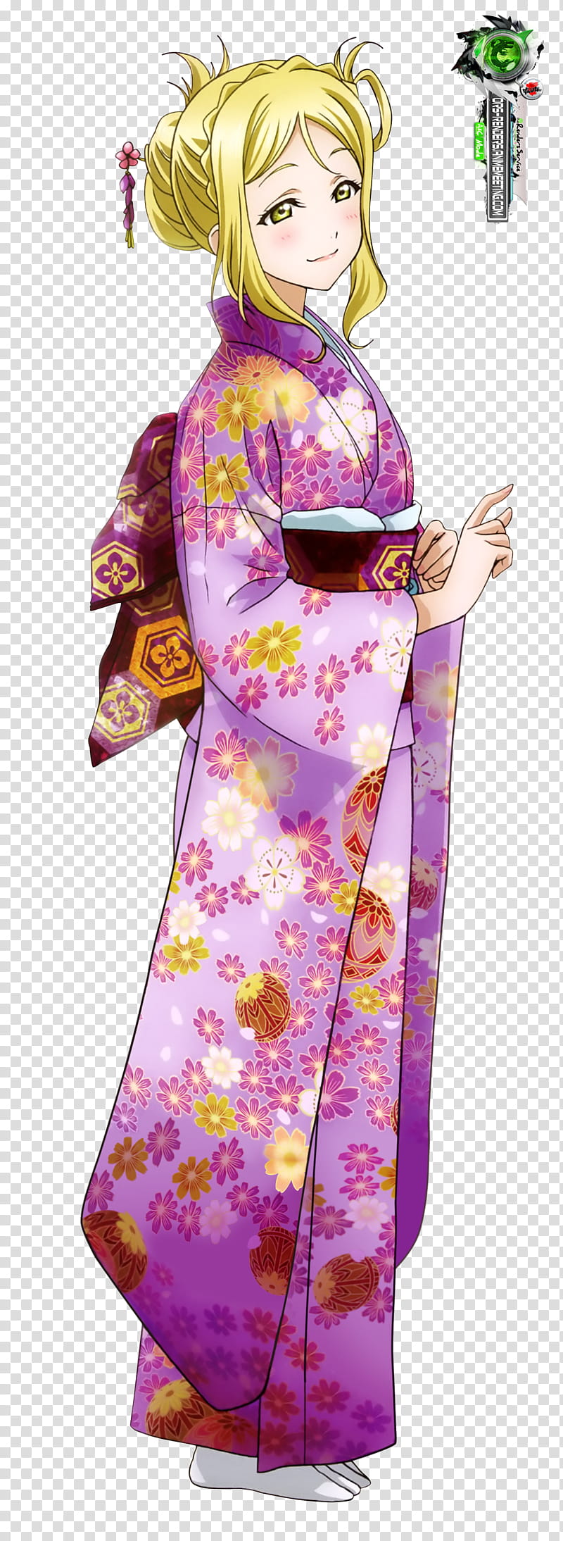 Love Live Sunshine Ohara Mari Cute Kimono transparent background PNG clipart