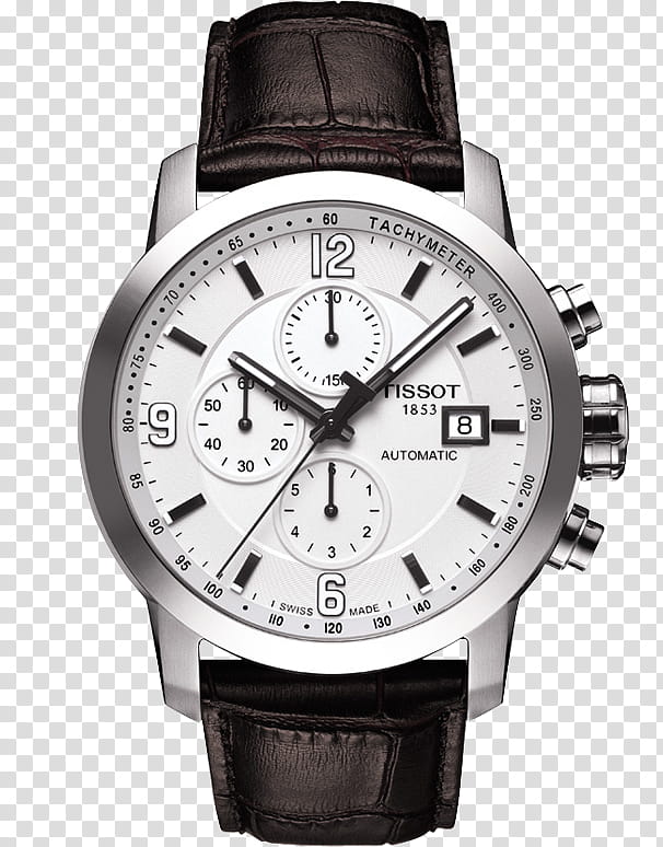 Watch, Tissot Prc 200 Chronograph, Tissot Mens Watch, Quartz Clock, Automatic Watch, ETA SA, Strap, Tachymeter transparent background PNG clipart