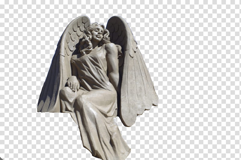 Angel Statue, woman in blue dress statue transparent background PNG clipart