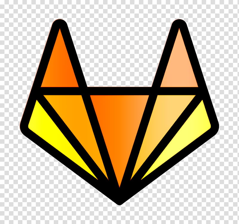 gitlab icon, Triangle, Yellow, Line, Symbol, Sign, Emblem transparent background PNG clipart