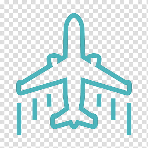 Airplane Symbol, Aviation, Flight, Aerospace, Turquoise, Line, Logo transparent background PNG clipart