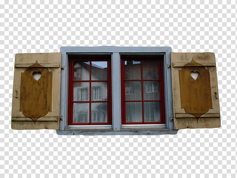 , grey and red wooden -lite windows transparent background PNG clipart