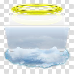 Heaven Hell, white and blue plastic container transparent background PNG clipart