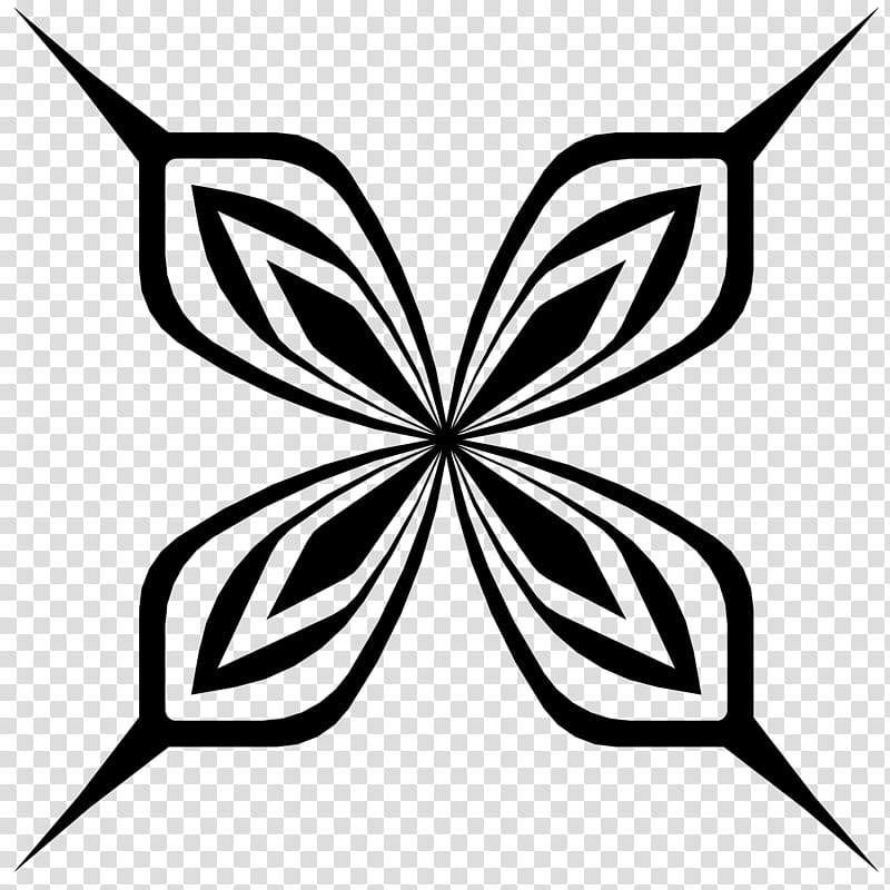 Yoruichi Butterfly (Sui-Feng&#;s Homonka), black and white floral art transparent background PNG clipart