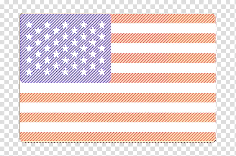United states icon Flag icon International flags icon, Pink, Violet, Flag Of The United States, Orange, Line, Purple, Rectangle transparent background PNG clipart