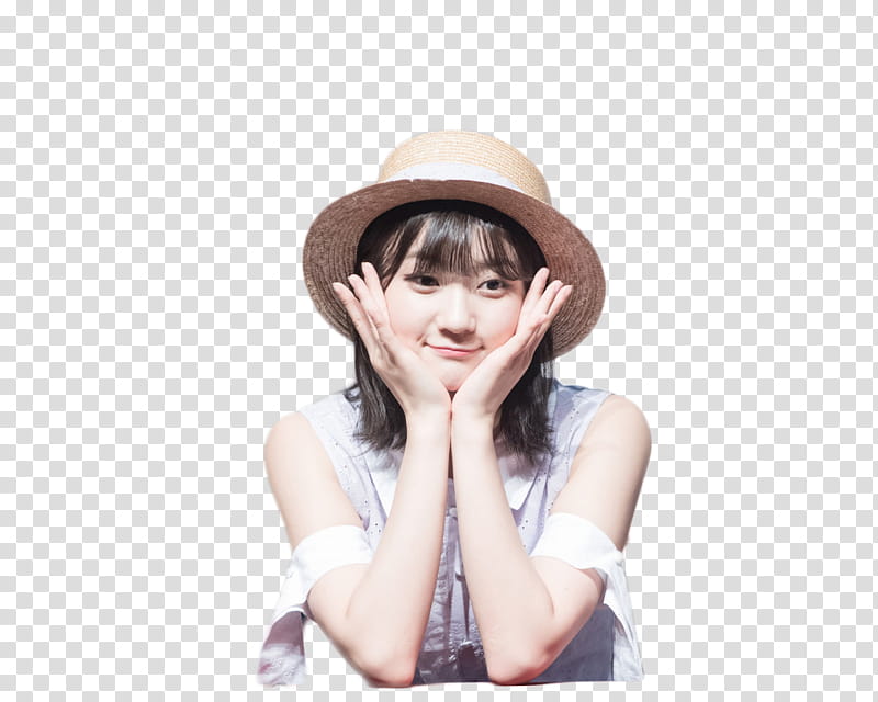 RENDER  S BINNIE OH MY GIRL, woman holding her face transparent background PNG clipart