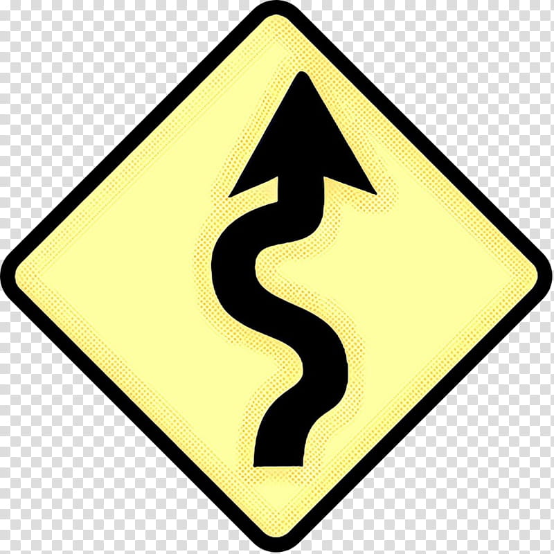 Road Sign Arrow, Traffic Sign, Warning Sign, Winding Road Left, Yield Sign, Street, Signage, Symbol transparent background PNG clipart
