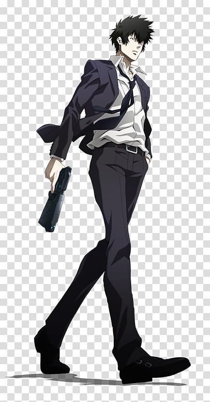 Kogami Shinya PSYCHO PASS Anime Render, Cowboy Bebop character art transparent background PNG clipart