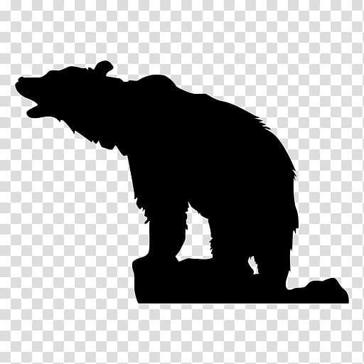 California Bear, American Black Bear, Grizzly Bear, Roar, Silhouette, California Grizzly Bear, Grizzly Bears, Brown Bear transparent background PNG clipart