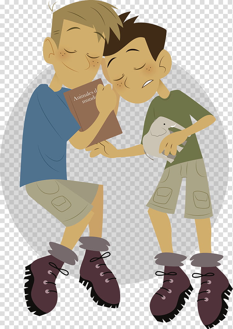 .: hermanitos kratt :., illustration of two boys transparent background PNG clipart