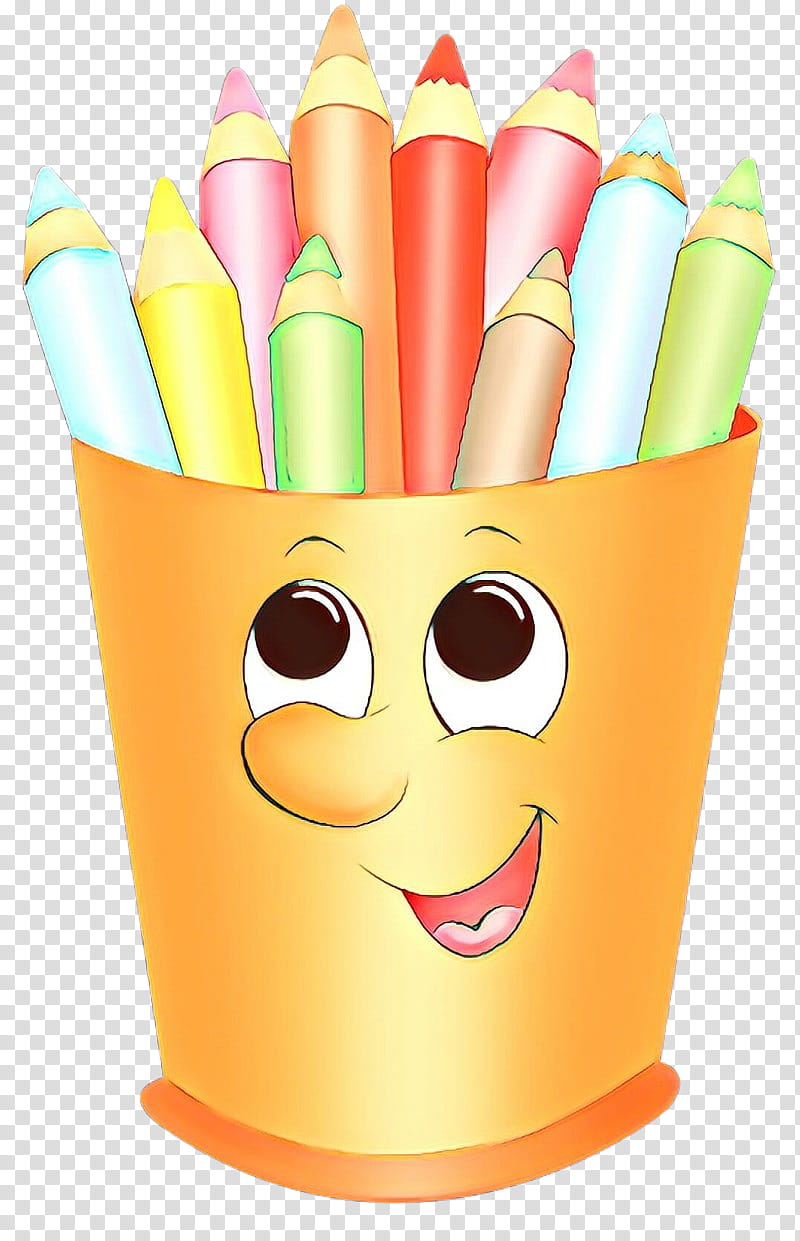 Pencil, Yellow, Cone, Side Dish, Office Supplies, Stationery, Smile transparent background PNG clipart