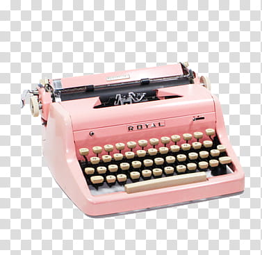 AESTHETIC GRUNGE, pink Royal typewriter transparent background PNG clipart