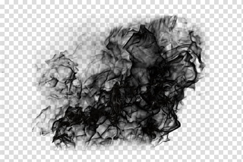 Amaterasu Brush Effect Black Smoke Artwokr Transparent Background