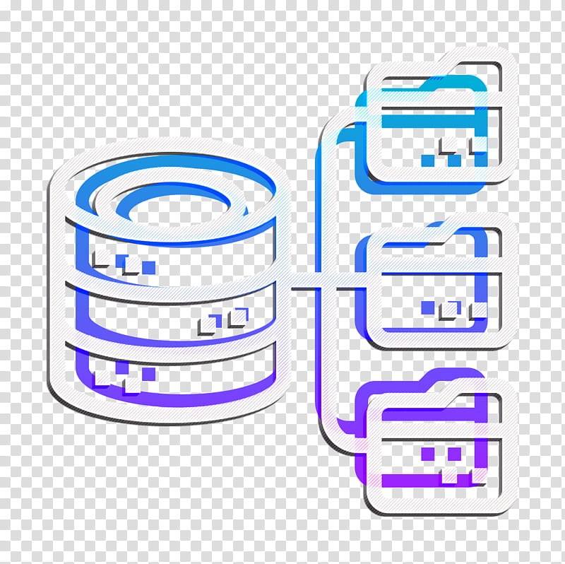 Database Management icon Files and folders icon Hosting icon, Line transparent background PNG clipart
