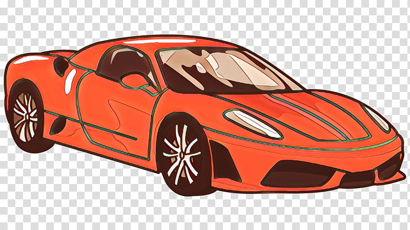land vehicle supercar vehicle car luxury vehicle, Cartoon, Automotive Design, Sports Car, Motor Vehicle, Model Car, Ferrari F430 Challenge transparent background PNG clipart