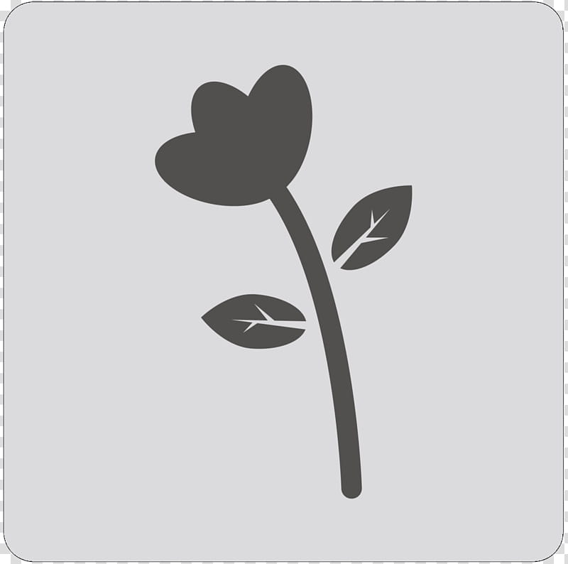 Black And White Flower, Black White M, Leaf, Plant, Tulip transparent background PNG clipart