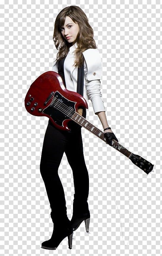 , woman holding guitar transparent background PNG clipart