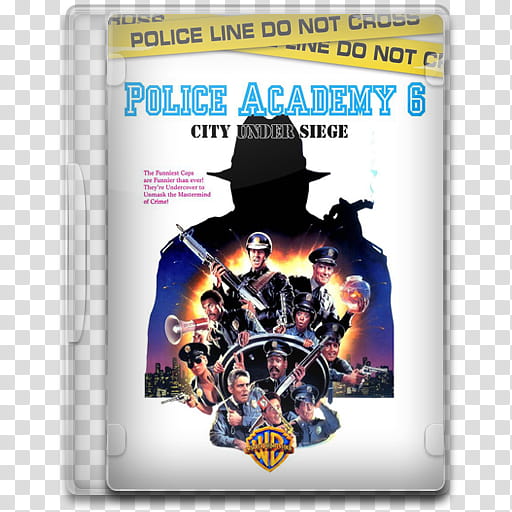 Movie Icon Mega , Police Academy , City Under Siege, Police Academy  movie case transparent background PNG clipart