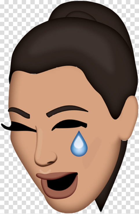 Kim Kardashian Emoji, Keeping Up With The Kardashians, Kim Kardashian Hollywood, Face With Tears Of Joy Emoji, Crying, Celebrity, Kylie Jenner, Hair transparent background PNG clipart