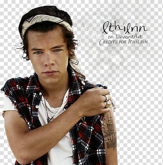 Harry Styles render, Harry Styles in gray bandana transparent background PNG clipart