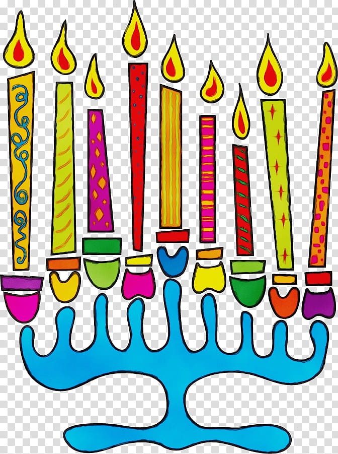 Birthday Watercolor, Paint, Wet Ink, Hanukkah, Menorah, DREIDEL, Judaism, Hanukkah Gelt transparent background PNG clipart