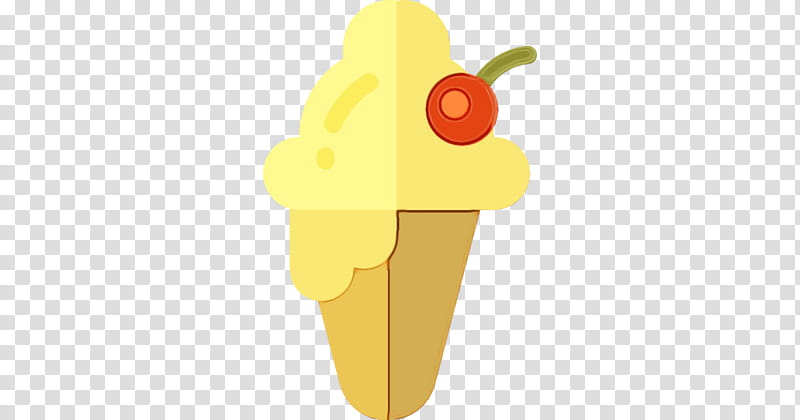 Ice Cream Cone, Ice Cream Cones, Yellow, Cartoon, Fruit, Frozen Dessert, Sorbetes, Gelato transparent background PNG clipart