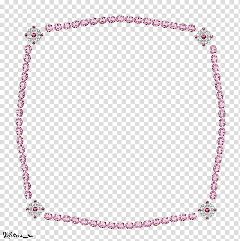 frame from pink gems transparent background PNG clipart