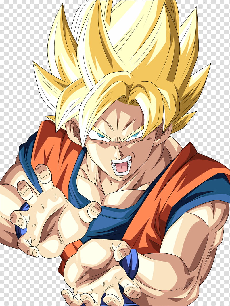 Goku SSJ (Kamehameha) transparent background PNG clipart