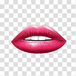 BONSHOP free cosmetic icons, pink lips illustration transparent background PNG clipart