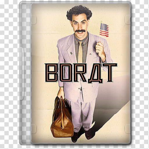 DVD Icon , Borat (), closed Borat DVD case transparent background PNG clipart