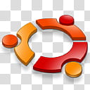 Ubuntu Linux Logo Icon, Ubuntu I, round red and yellow icon art transparent background PNG clipart