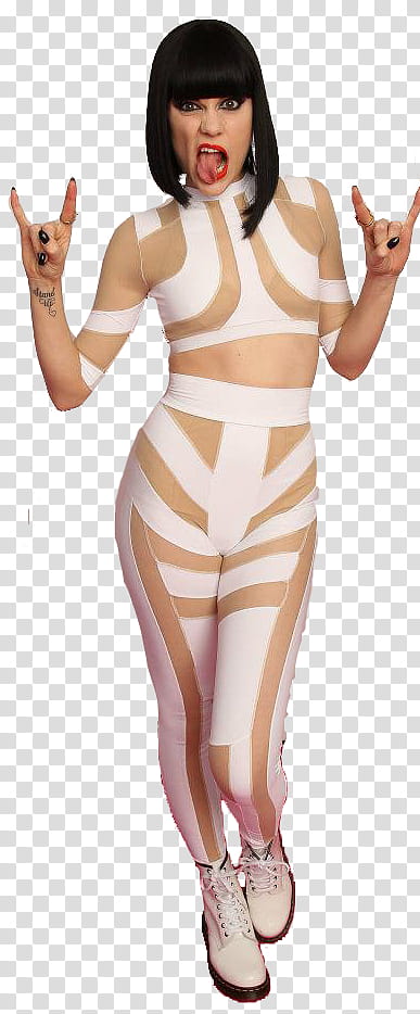 woman's white and brown catsuit transparent background PNG clipart