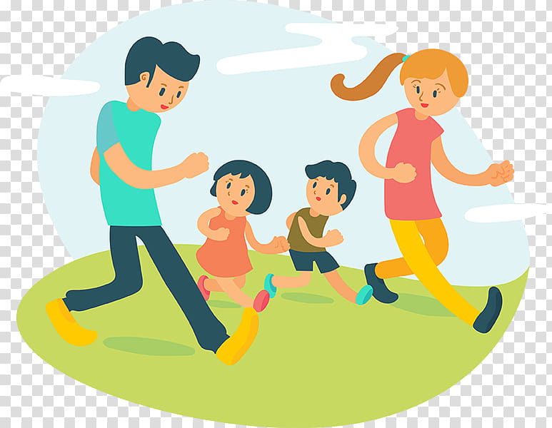cartoon sharing play fun playing with kids, Cartoon, Recreation, Child, Running transparent background PNG clipart