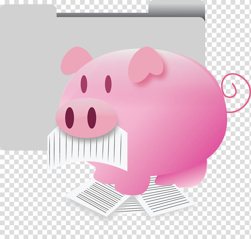 Cute Pigs Icon , documentos, pig biting paper illustration icon transparent background PNG clipart