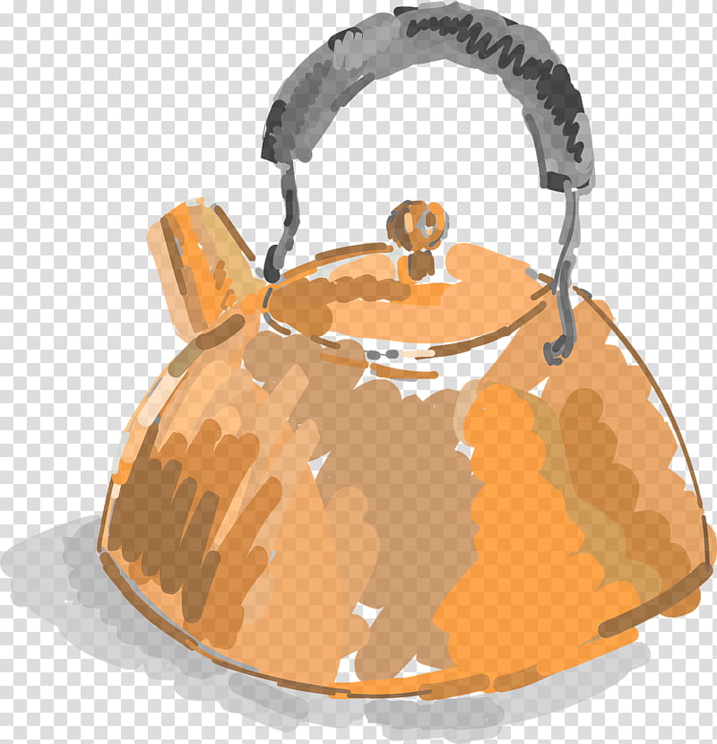 Orange, Kettle, Stovetop Kettle, Small Appliance, Home Appliance, Teapot transparent background PNG clipart
