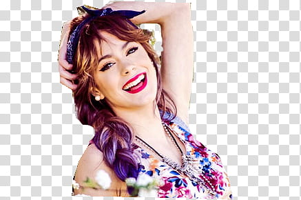 Tini Stoessel Flores azules transparent background PNG clipart