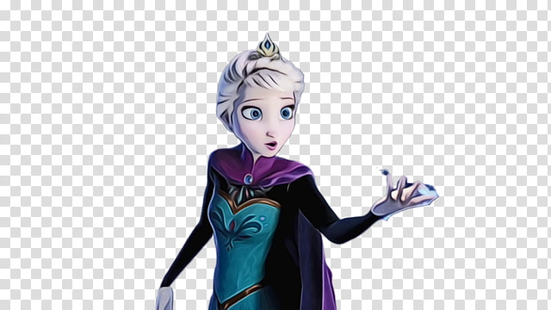 Frozen Anna, Frozen 2, Elsa, Cartoon, Character, Purple, Figurine, Violet transparent background PNG clipart