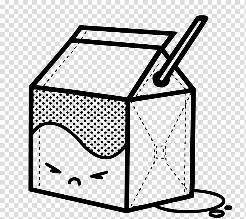 Cute, black milk carton emotion illustration transparent background PNG clipart