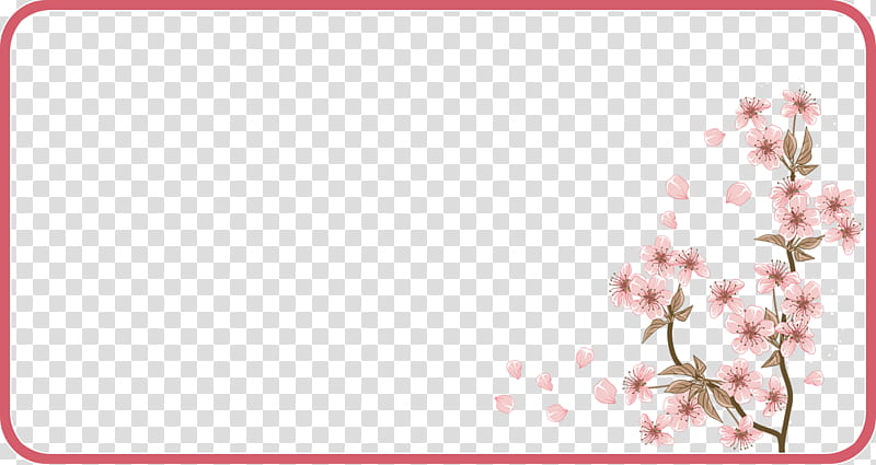 Flower Rectangular Frame Floral Rectangular Frame Rectangular Frame, Pink, Text, Plant, Petal, Floral Design, Blossom transparent background PNG clipart