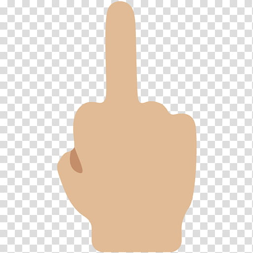Middle Finger, Emoji, Hand, Digit, Blob Emoji, Thumb, Gesture, Beige transparent background PNG clipart