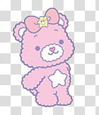 Iconos Little Twin Stars, pink bear illustration transparent background PNG clipart