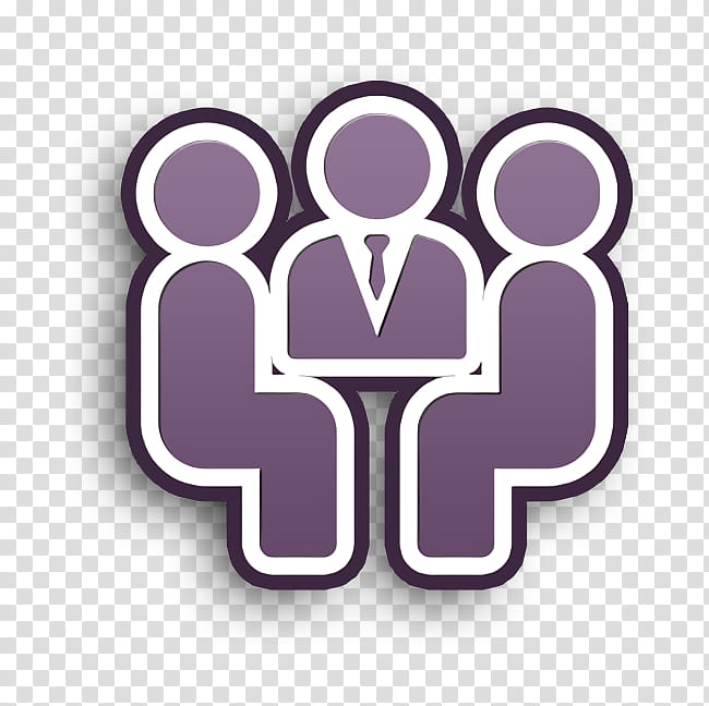 Meeting icon Filled Management Elements icon Man icon, Purple, Violet, Text, Logo, Symbol transparent background PNG clipart