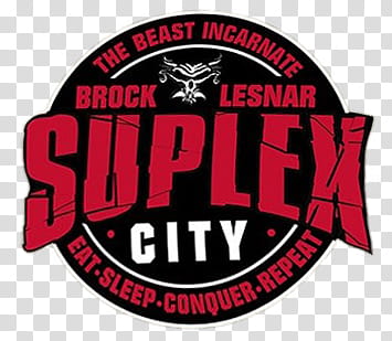 Brock Lesnar Suplex City Logo  transparent background PNG clipart
