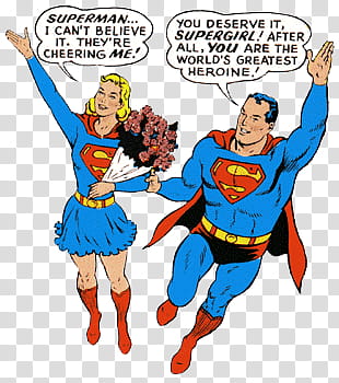 IV, Superman and Superwoman illustration transparent background PNG clipart
