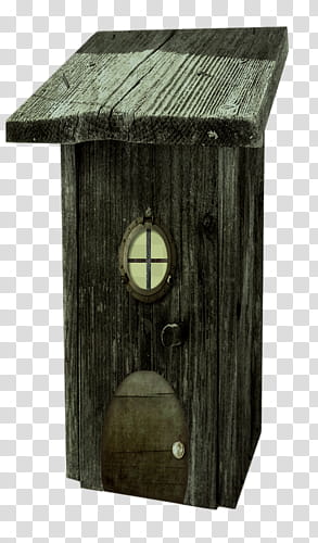 gray wooden birdhouse transparent background PNG clipart