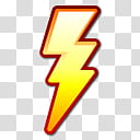 yellow lightning sticker transparent background PNG clipart